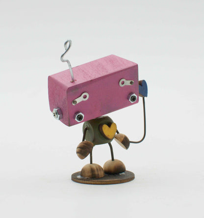 MINIBOT scultura robot fatto a mano