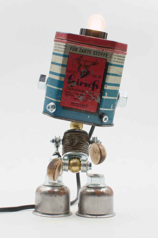 Robot lampada da tavolo stile "HIRSCH" fatta a mano