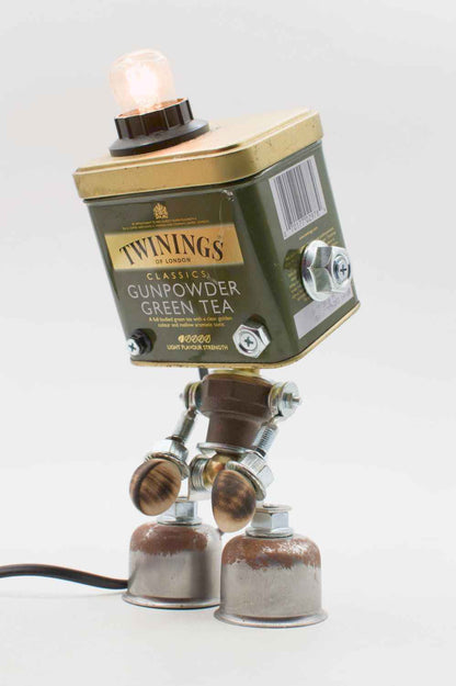 Robot lampada da tavolo stile "TWINING" fatta a mano